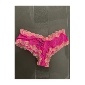 (3 for$10) VS pink satin and peach lace cheeky